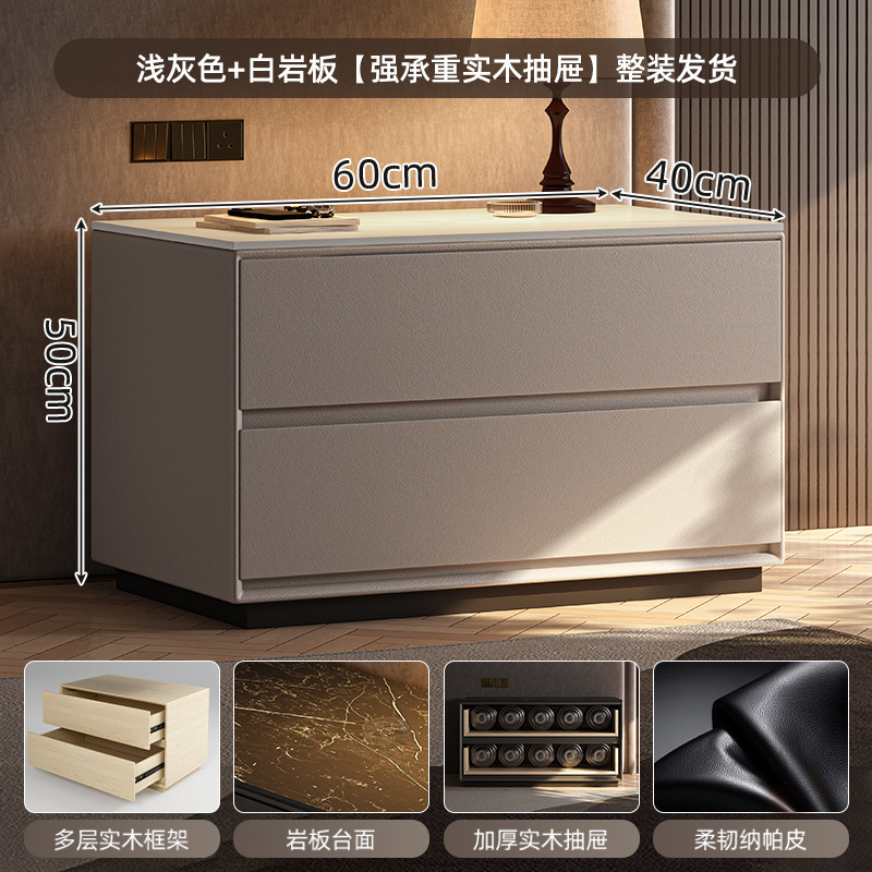 Taberna de cabecera armario de almacenamiento en un todo 2025 nuevo armario de almacenamiento de dormitorio doméstico de gran tamaño armario de madera maciza de lujo ligero