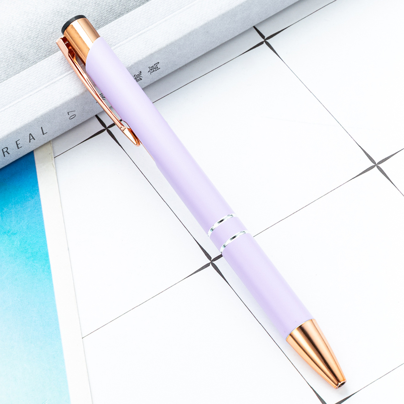 Metal bolígrafo de presión dos bobinas de aluminio barra de pluma de negocios puede imprimir logotipo publicitario regalo bolígrafo promocional fábrica al por mayor