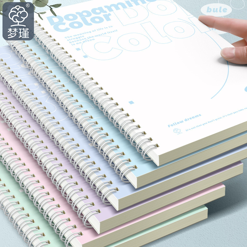 Cuaderno juvenil de estudiante minimalista A5 lindo cuaderno de bobina de engrosamiento de estudiante pequeño cuaderno