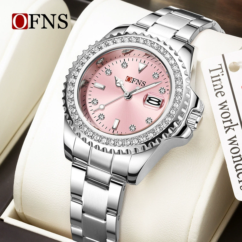 (Cross-border trading), diamond quartz women's watch, waterproof swiss watch, light luxury style, high-quality style