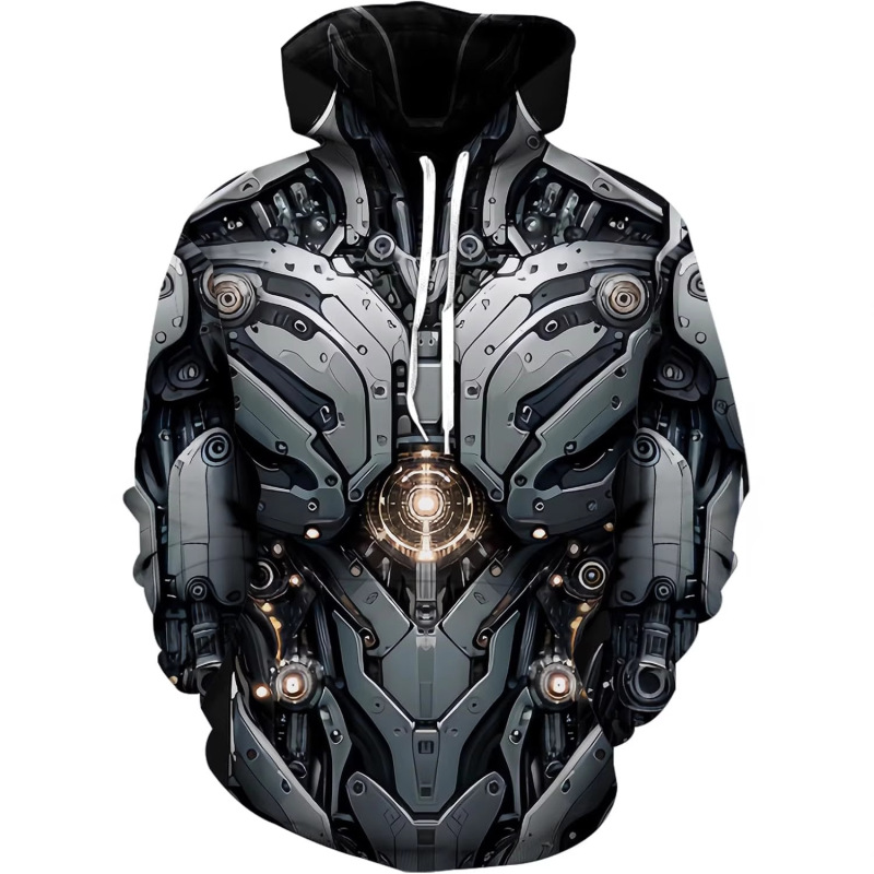 Men's 3D Printed Pullover Hoodie - Teen Girls' Graphic Sweatshirt