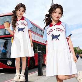 2026超火女童裙子夏季新款儿童超好看韩系连衣裙小女孩夏装polo裙