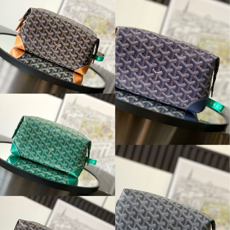 Classic Goyard Dog Tooth Cosmetic Bag Goya Men's and Women's Storage Toiletry Bag Printed Mother-In-Law Boeing Clutch Bag Classic Goyard Dog Tooth Cosmetic Bag Goya Men's and Women's Storage Toiletry Bag Printed Mother-In-Law Boeing Clutch Bag