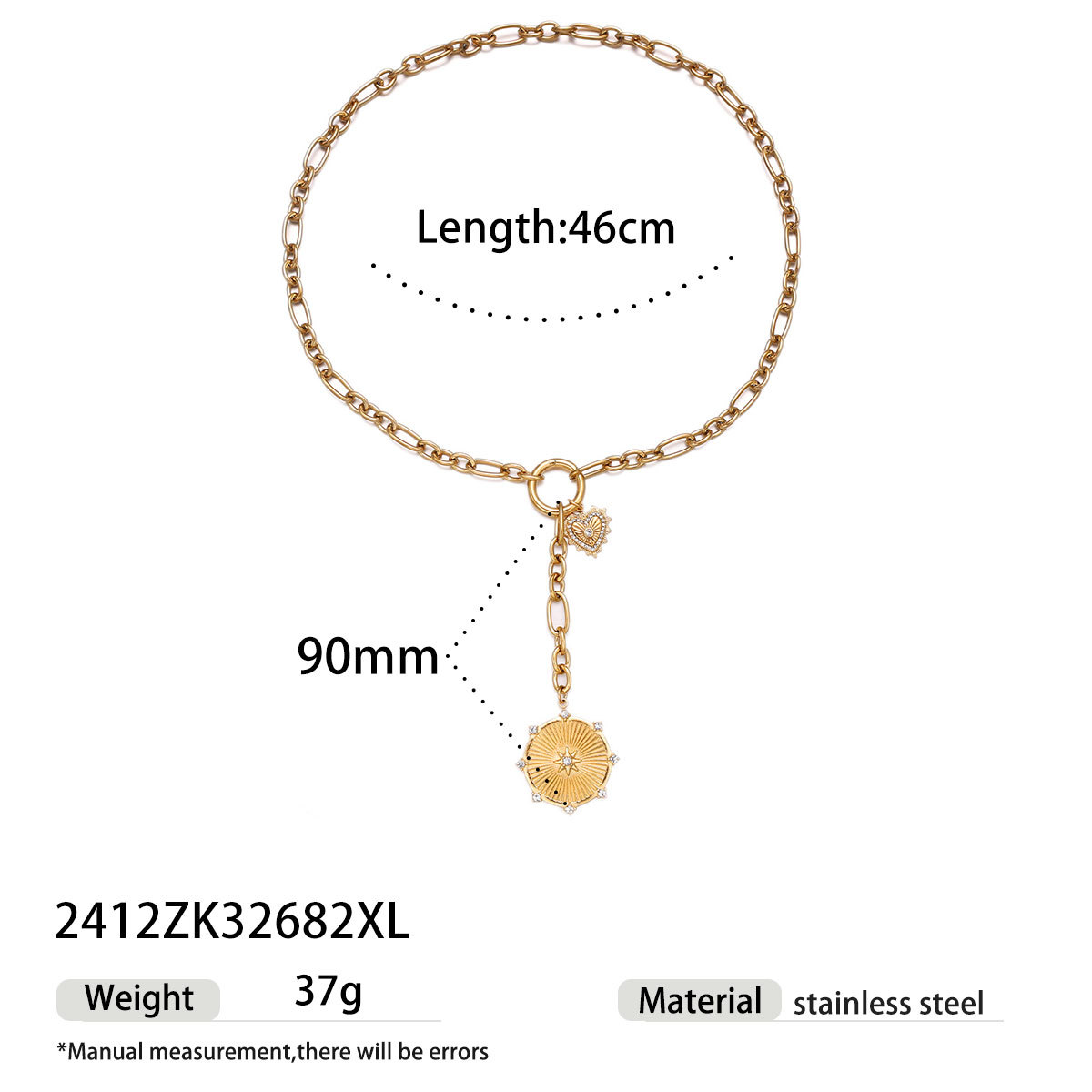 Tena collar de acero inoxidable europeo y americano femenino no se desvanece, diamante a rayas, collar colgante de ojo de diablo, joyería transfronteriza femenina