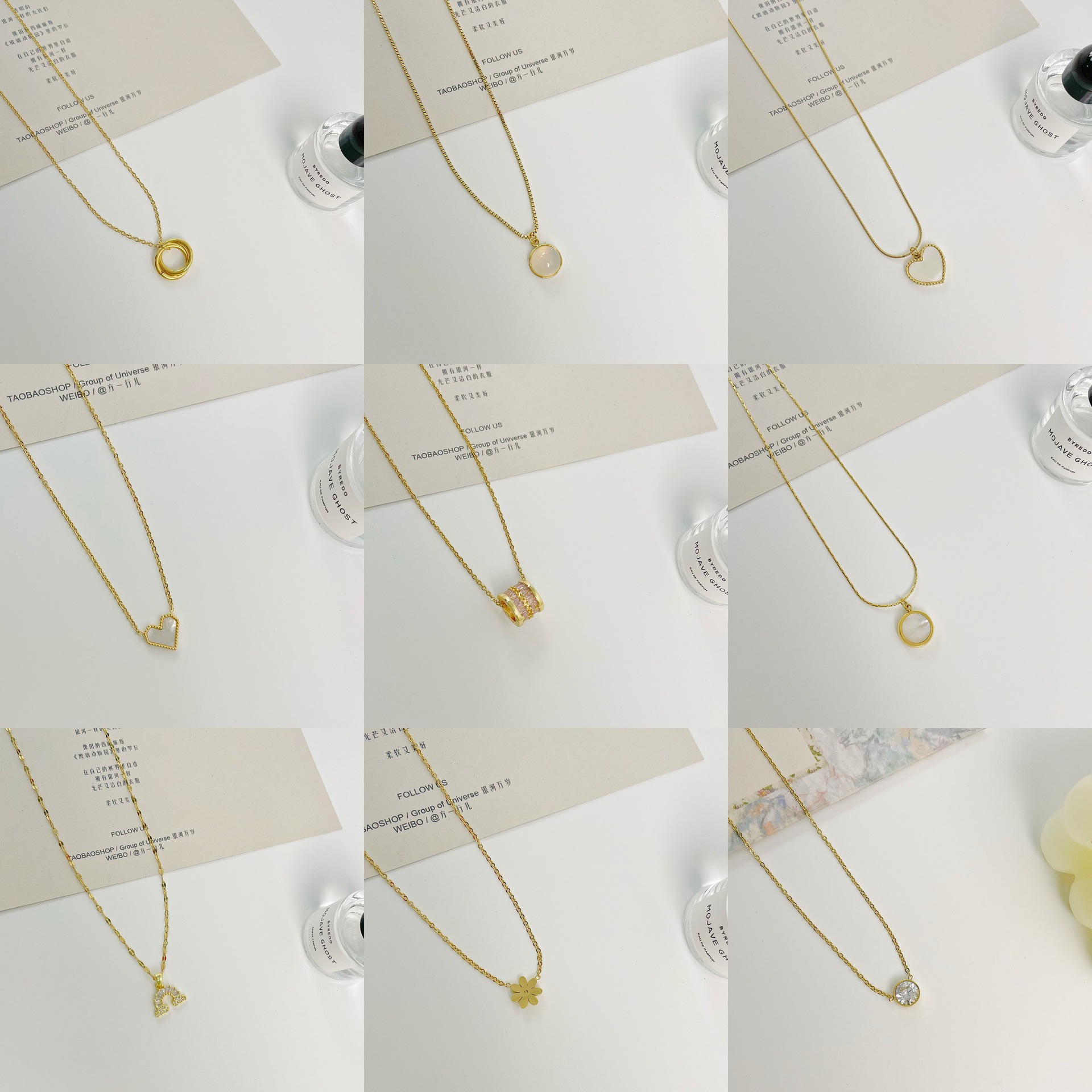 Fashion Round Rainbow Heart Shape Alloy Copper Plating Inlay Rhinestones Opal Shell Pendant Necklace