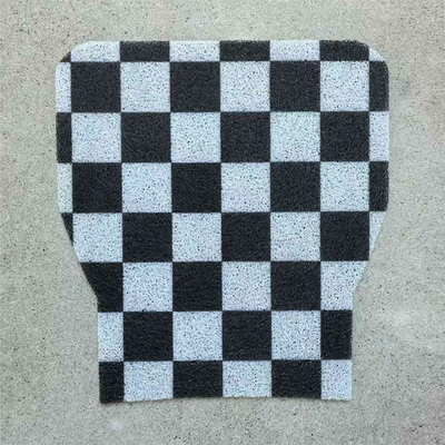 Electric vehicle foot mat – Pedal - black-and-white-grid-no-9-mzmix-without-side-tread-version