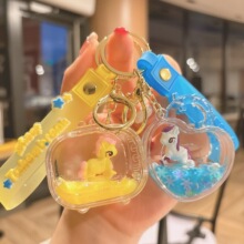 创意可爱少女入油爱心锁步步钥匙扣汽车挂件精品闺蜜包包挂饰批发