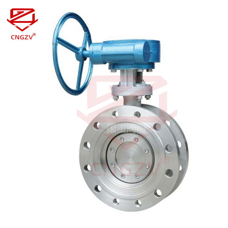 国重阀门 不锈钢气动法兰金属硬密封蝶阀 D643H 温州瓯北生产厂家
