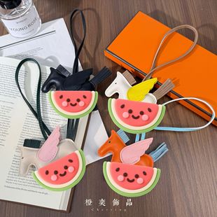 Angel Little Pegasus Pendant Pu Leather Wings Pegasus Pony Bag Pendant Keychain Bag Pendant Gift Tassel