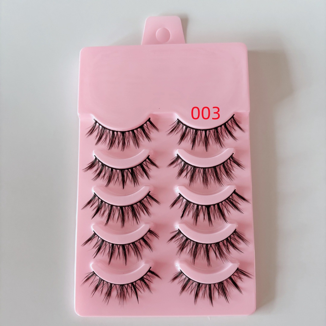 10 pares de sentimientos de la madre de tallo duro cómics Little Devil pestañas postizas Las pestañas postizas de tallo duro pueden soportar pestañas postizas