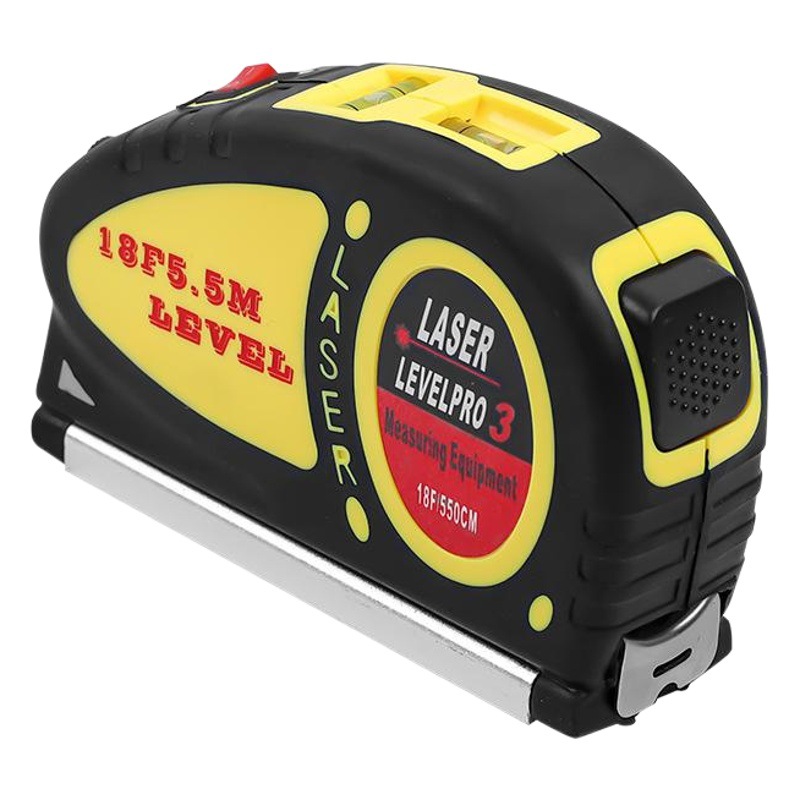 Nivel infrarrojo láser Mini pequeña línea cruzada de alta precisión multifunción proyector de agua plana con cinta métrica