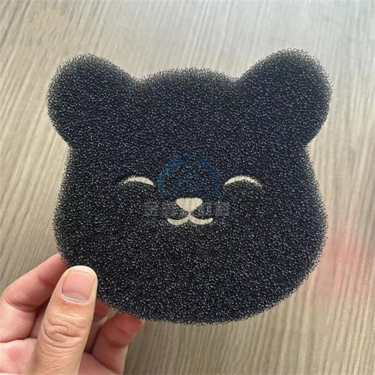 50ppi黑色小熊形洗衣机猫毛狗毛除毛过滤绵块 防打结章鱼粘毛海绵