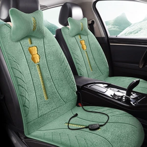 Factory Direct Sales Car Heated Seat Cushion Cute Cartoon Plush 12V Heated Cushion Anti-Slip Warm Car All-In-One