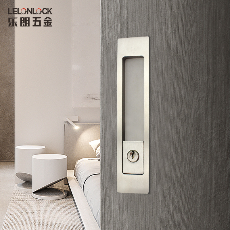 Cerradura de gancho de doble cara de acero inoxidable 304 para puerta corredera con llave, cerradura para puerta corredera, cerradura de embutir para puerta de granero, cerradura para puerta corredera