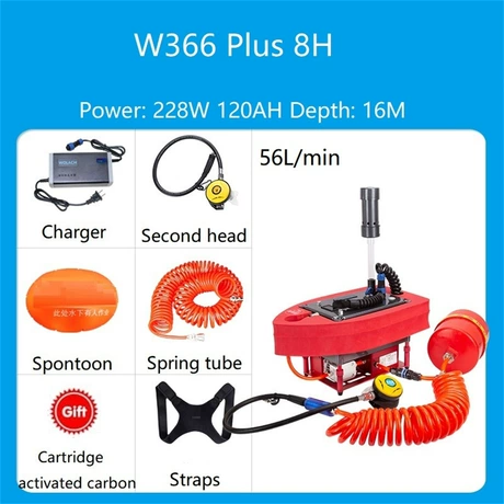 Máy thở lặn dưới nước CAMORO, máy nén khí cho thiết bị dưới nước, sạc được, dùng cho lặn và snorkeling