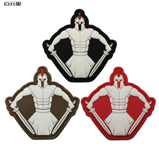 SPARTAN Helmet Swords PVC Patch ˹���_�^�������Ի���ħ�g�N