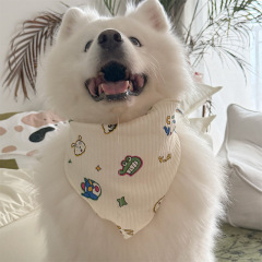 2025宠新款物狗狗大型犬阿拉斯加萨摩耶拉布拉多夏季三角巾口水巾