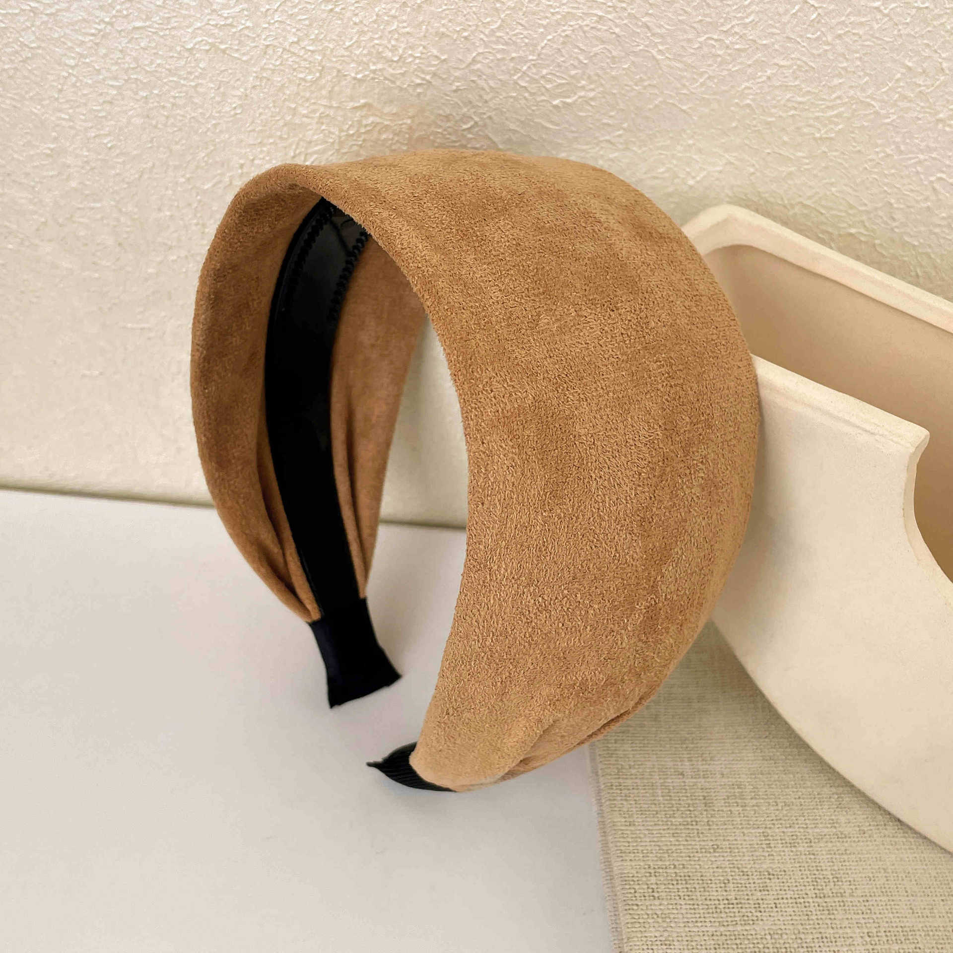 Brown suede headband