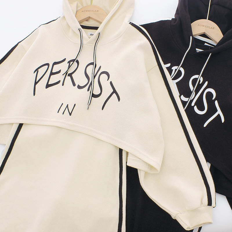 Primavera nueva ropa para niños traje de vestir para niñas mediano y grande moda para niños deportes conjunto de dos piezas traje para niños al por mayor