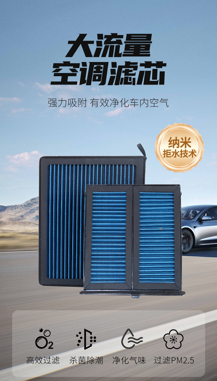 High-Flow Automotive Air Conditioning Filter Element Suitable for a Wide Range of Guang Automobile Series, Aion New Energy Vehicles, and Electric Vehicles, with High-Efficiency Filtration