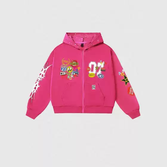 New Y2K Anime Cartoon Letter Print Loose Fit Hoodie for Men and Women Spring Fall Versatile Pullover