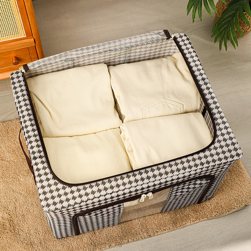 Manufacturer Direct Sale Geese Pattern Storage Box Fabric Foldable Moisture-Proof Storage Bag Clothing Organizer Box Binala Box