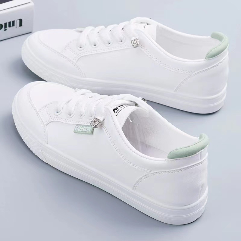 Zapatos de Mujer 2025, Nuevos Zapatos Deportivos de Primavera y Verano para Estudiantes, Planos, Versátiles, Modernos, Estilo Ins, Blancos