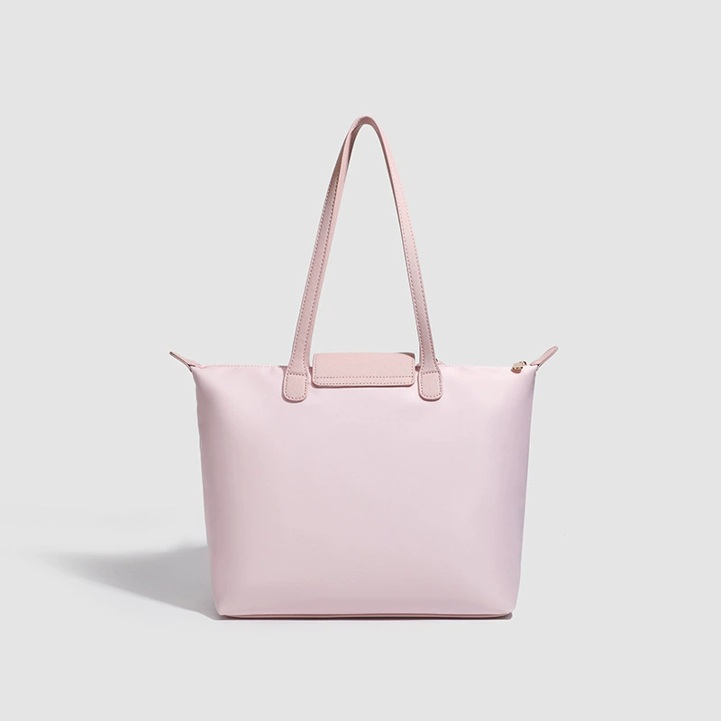 Tote Bag Women's Casual Large-Capacity Shoulder Bag, 2025 Fashion City Style (Fuchsia/White/Black)