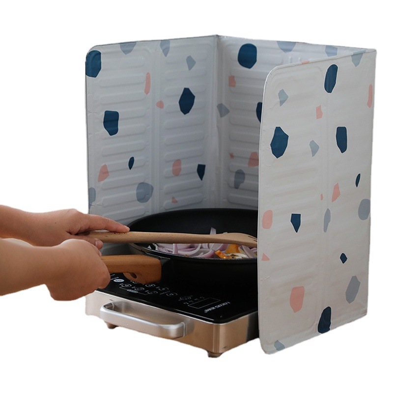 Yiyue gas stove aluminum foil oil baffle heat insulation board kitchen cooking oil baffle household stove splash oil baffle
