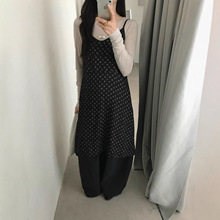 秋上新【single well】意法独 家定 制花色吊带裙洋气减龄连衣裙