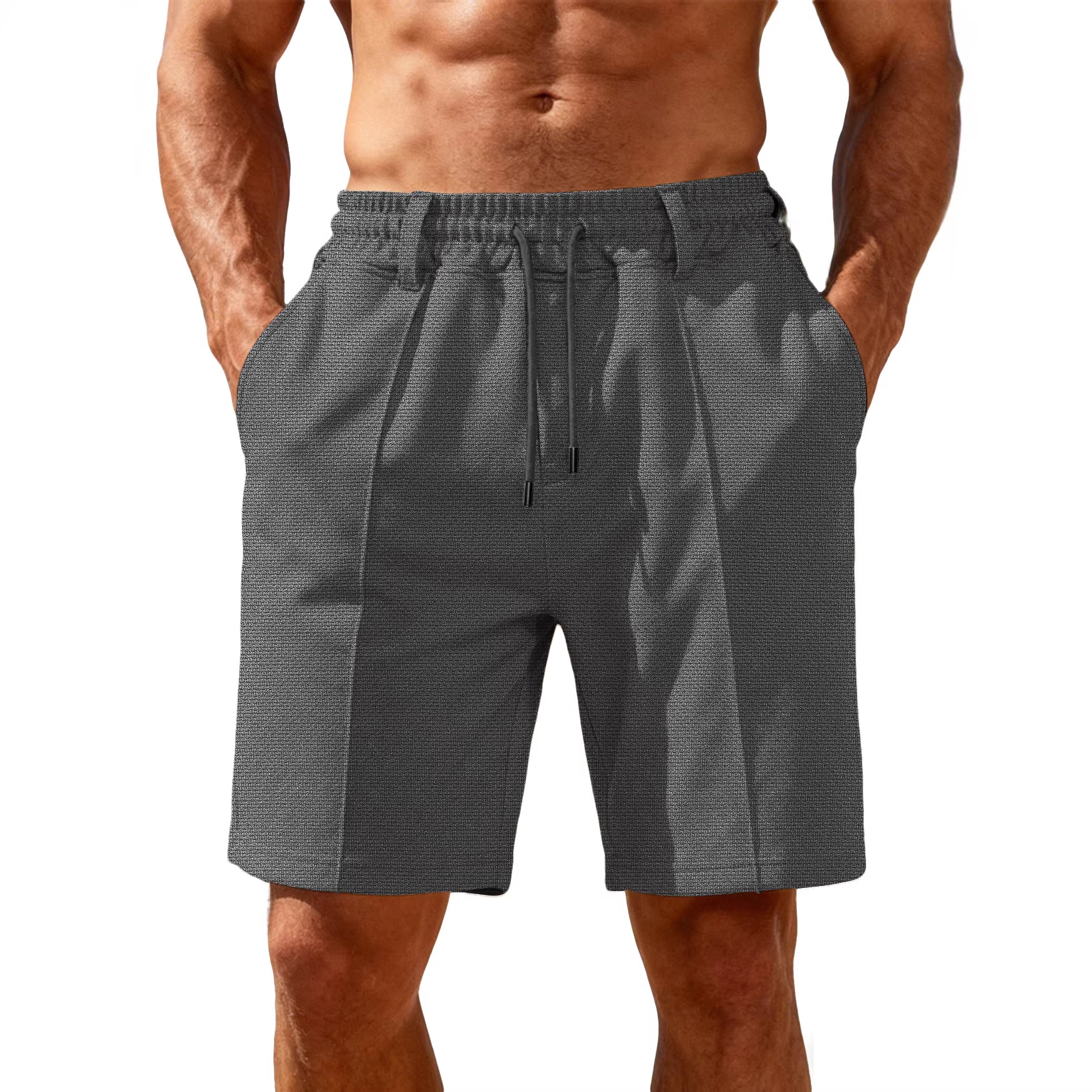 Monochrome Man- 2026 Cross-Border European And American Summer Men's Lace-Up Plus Size Heavyweight Pineapple Pattern Casual Quick-Dry_voghion.com