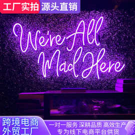 跨境专供Custom Neon Light 柔性霓虹灯装饰英文名字字母灯一件起