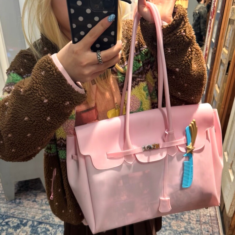 Jellyfirkin New Summer Model Kiiikiii Jelly Bag Medium Shoulder Bag Large Capacity Tote Bag Jellyfirkin New Summer Model Kiiikiii Jelly Bag Medium Shoulder Bag Large Capacity Tote Bag