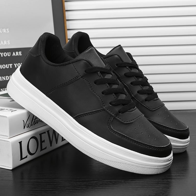 Tenis Casuales con Suela Gruesa para Hombre Talla 48 de Cuero Artificial y EVA Transpirable para Uso Casual