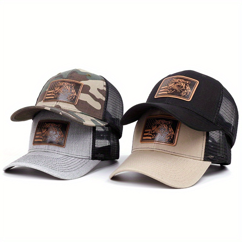 廠家批發新款豹子帽子四季百搭遮陽帽鴨舌帽休閒時尚配飾