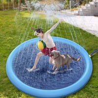 Thảm phun nước cho thú cưng PVC tại chỗ cho thú cưng bể bơi gấp bể bơi đồ chơi phun nước cho chó ngoài trời cho thú cưng