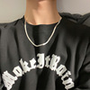 Necklace stainless steel, brand universal chain for key bag  hip-hop style, accessory, french style, internet celebrity, simple and elegant design