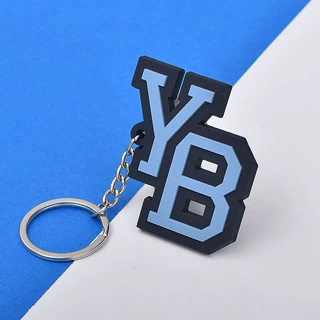 pvc滴塑标钥匙扣定制橡胶创意卡通凸起软胶挂饰diy字母胶章钥匙圈