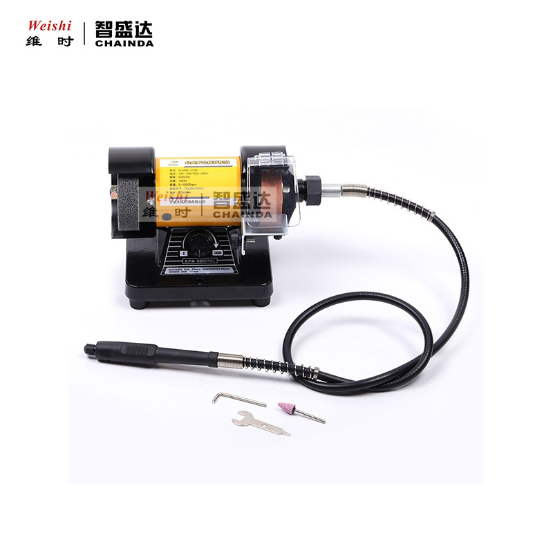 修表工具5005打磨机台式砂轮机小型抛光机雕刻机无级变速包邮