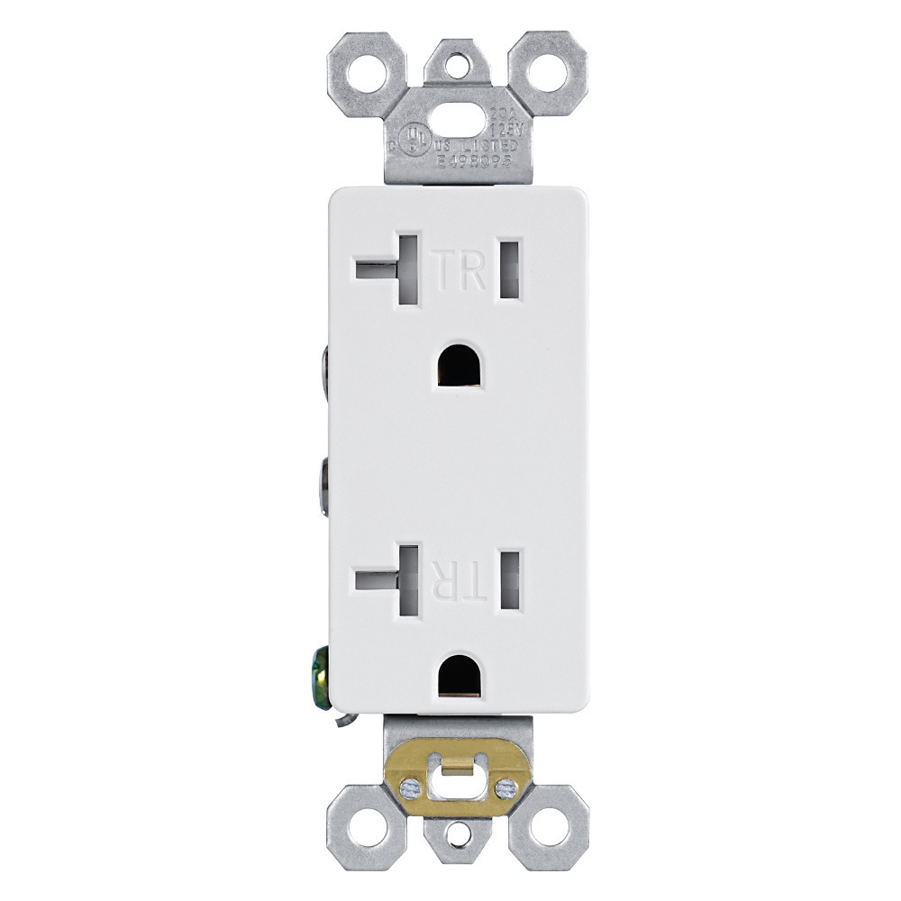 Comercio electrónico transfronterizo exclusivo para enchufes estándar estadounidenses UL decoración americana enchufes blancos TR 15A 20A 125V