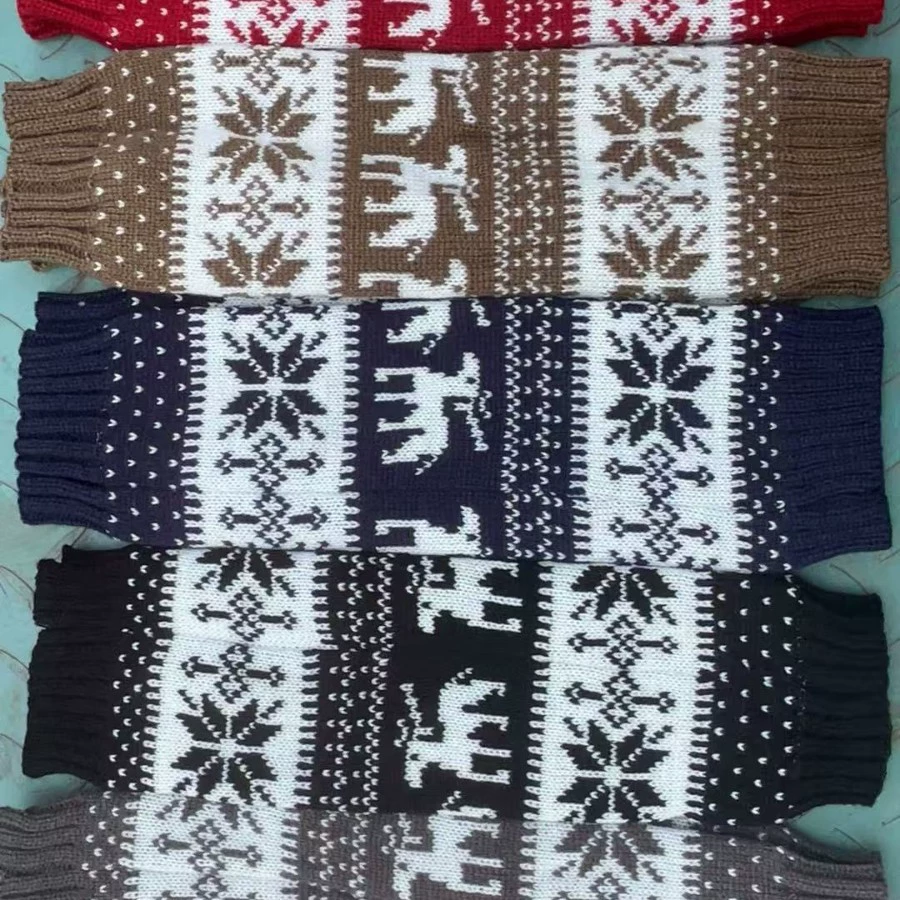 Теплоудерживающие шерстяные в gaiters, сапоги, со снежинками, опт