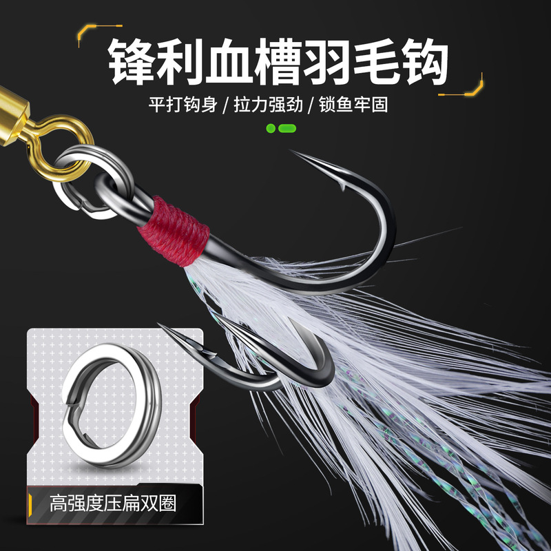 抽芯旋转亮片路亚假饵钩小铁板超远投金属饵渔具专用钓鱼鱼饵套装|undefined
