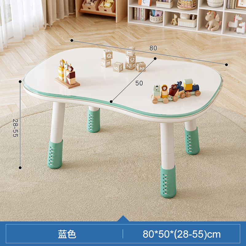 Mesa de maní Mesa de estudio para niños Escritorio de lectura Clase de arte de jardín de infantes Mesa de pintura Se puede subir y bajar para hacer una mesa pequeña hecha a mano