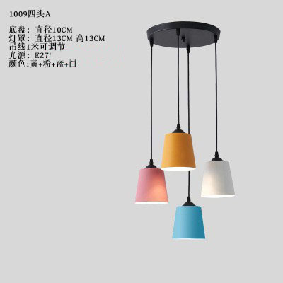 4 cabezas tipo A/luz cálida