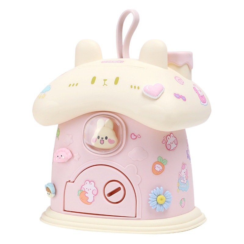 Celebridad en línea de dibujos animados lindo conejo alcancía niños creativa pequeña casa puede ahorrar gran capacidad alcancía