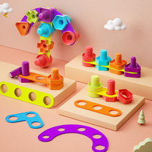 宝宝儿童拧螺丝钉益智玩具瓶盖周1岁2岁动手拆装螺母串珠积木早教