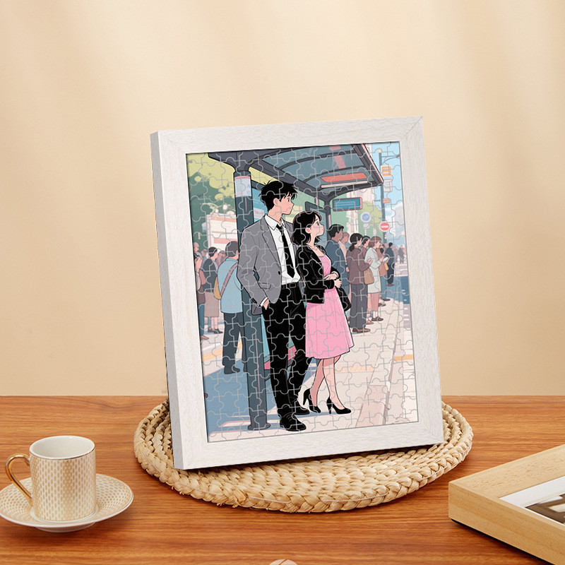 Creative Animation Puzzle Photo Frame Wooden Framed Picture Frame Empty Frame Educational Puzzle Toy Storage Frame Manufacturer Wholesale