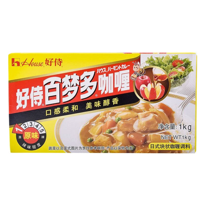 Блок Карри Haoshi Baimenduo 1 кг легкая острая оригинальная приправа желтый порошок карри соус Baimeng коммерческий японский бытовой