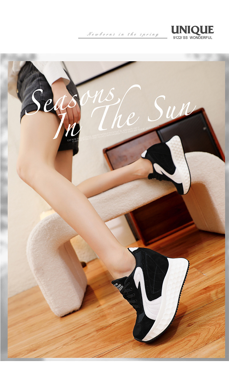 Giày sneaker nữ đế dày lưới thoáng khí, đế mềm êm chân — màu đen chi tiết 7