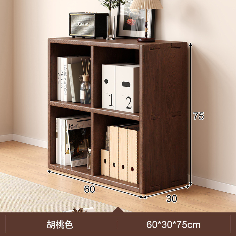 Estantería de madera maciza estante piso montado en la pared combinación celosía gabinete sala de estar de almacenamiento de pino estantería hogar corto